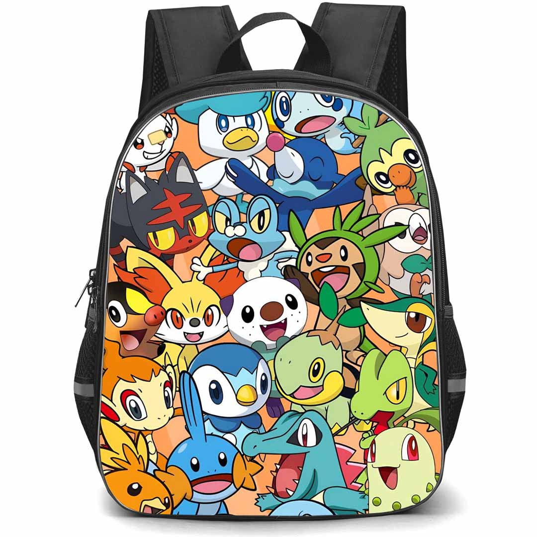 Pokemon Backpack StudentPack - Pokemon Character Series Faces Chibi Pattern