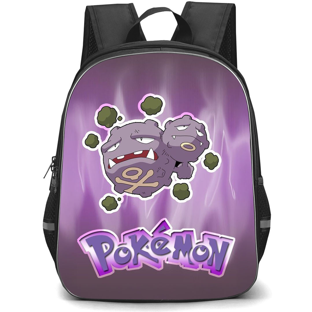 Pokemon Weezing Backpack StudentPack - Weezing Purple Background