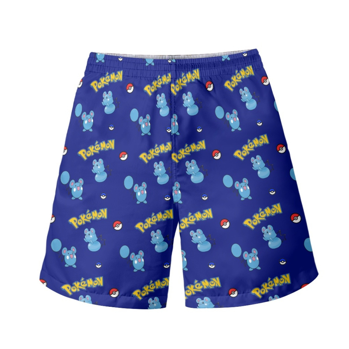 Pokemon Azurill Beach Shorts Swim Pants Swimming Trunks - Azurill Character Series Art