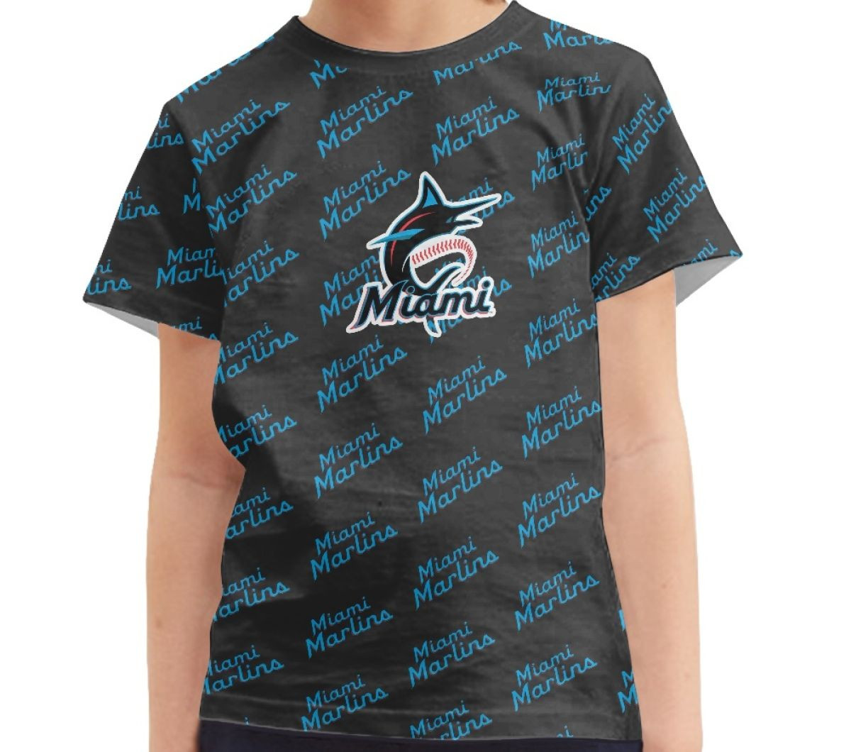 MLB Miami Marlins Tee T-Shirt - Miami Marlins Angels Medley Monogram Wordmark