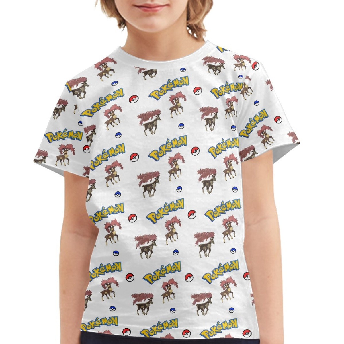 Pokemon Sawsbuck Tee Shirt T-Shirt Short Sleeve - Autumn Sawsbuck Character Series Art