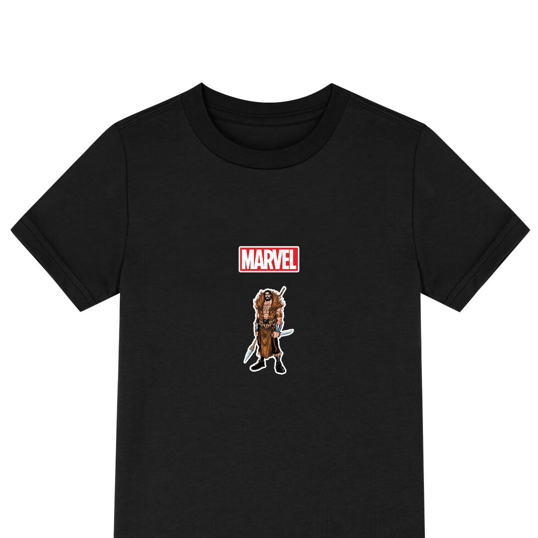 Spider Man Kraven The Hunter Tee Shirt T-Shirt Short Sleeve - Kraven The Hunter Standing Comic Art