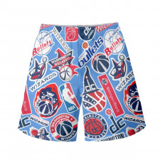 NBA Washington Wizards Beach Shorts Swim Pants Swimming Trunks - Washington Wizards Mania Collage Logo