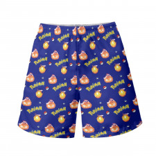 Pokemon Cinderace Beach Shorts Swim Pants Swimming Trunks - Gigantamax Cinderace Character Series Art