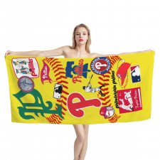 MLB Philadelphia Phillies Bath Beach Towel - Philadelphia Phillies Mania Collage Logo