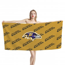 NFL Baltimore Ravens Bath Beach Towel - Baltimore Ravens Medley Monogram Wordmark