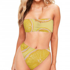 Burga Art Pattern Bandeau Bikini Two Piece Women's Swimsuit - Burga Bitter Pattern Art Poster