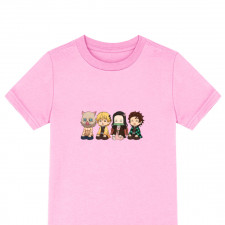 Demon Slayer Team Tanjiro Tee Shirt T-Shirt Short Sleeve - Team Tanjiro Funny Face Chibi Art