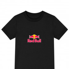 Red Bull Tee Shirt T-Shirt Short Sleeve - Red Bull Logo On Blue Background