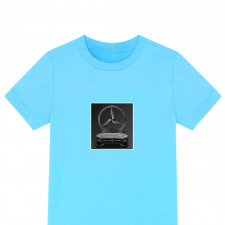Mercedes-Benz Tee Shirt T-Shirt Short Sleeve - Mercedes-Benz AMT GT S Grayscale Poster