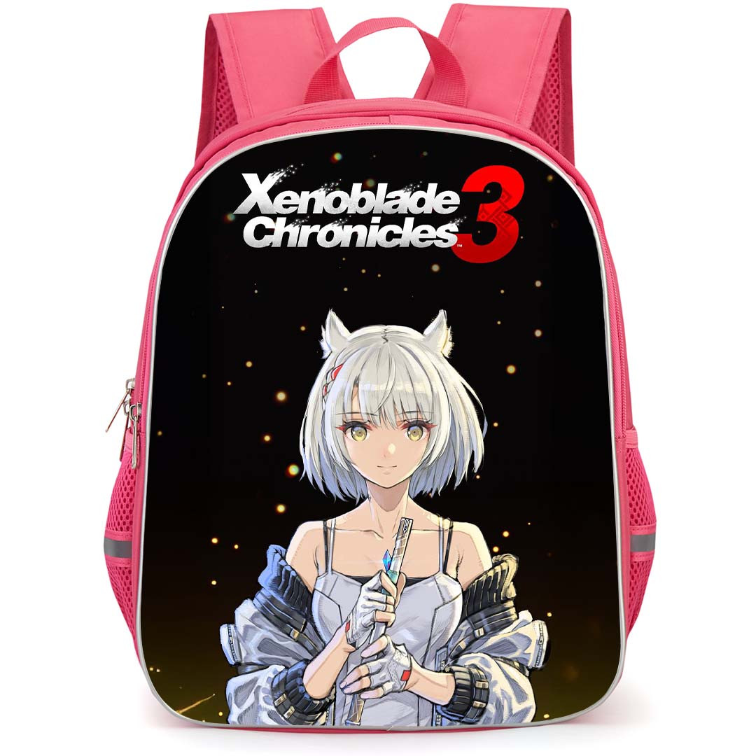 Xenoblade Mio Backpack StudentPack - Xenoblade Chronicles 3 Mio Portrait Anime Art On Dark Background