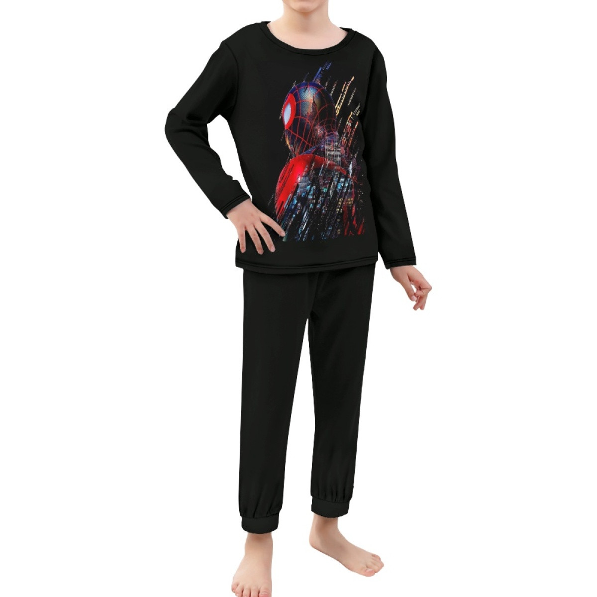 Marvel Spider Man Across The Spider Verse MIles Morales Pajamas Pyjamas - Spider Miles Morales Side Portrait Poster