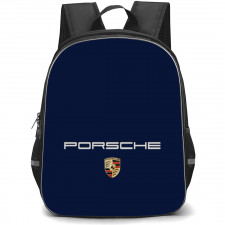 Porsche Backpack StudentPack - Font and Logo Navy Blue Background