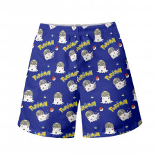 Pokemon Spewpa Beach Shorts Swim Pants Swimming Trunks - Spewpa Character Series Art