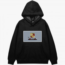 Porsche Hoodie Hooded Sweatshirt Sweater Jacket - Porsche 911 GT3 RS 2023 On Gray Background