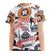 MLB Houston Astros Tee T-Shirt - Houston Astros Mania Collage Logo