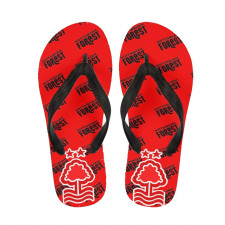 Nottingham Forest Football Club Flip Flops Thongs V-Strap Sandals - Nottingham Forest Football Club Medley Monogram Wordmark