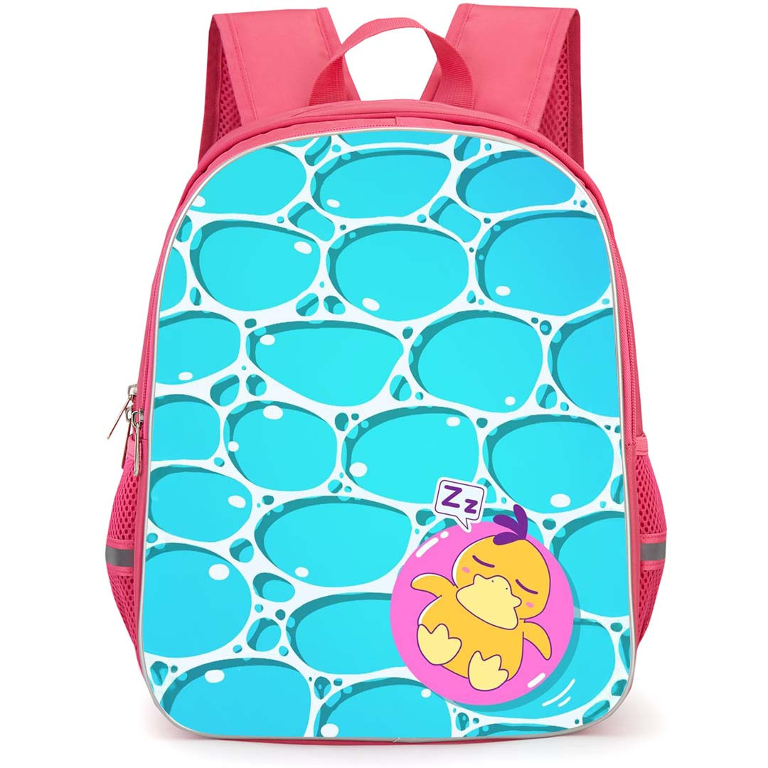 Pokemon Psyduck Backpack StudentPack - Psyduck Floating In Life Buoy