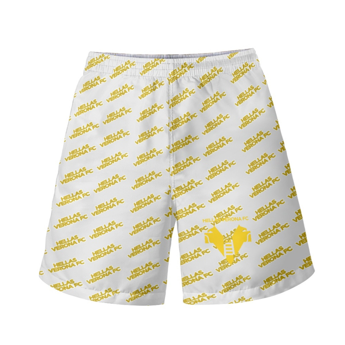 Hellas Verona FC Football Club Beach Shorts Swim Pants Swimming Trunks - Verona Football Club Medley Monogram Wordmark