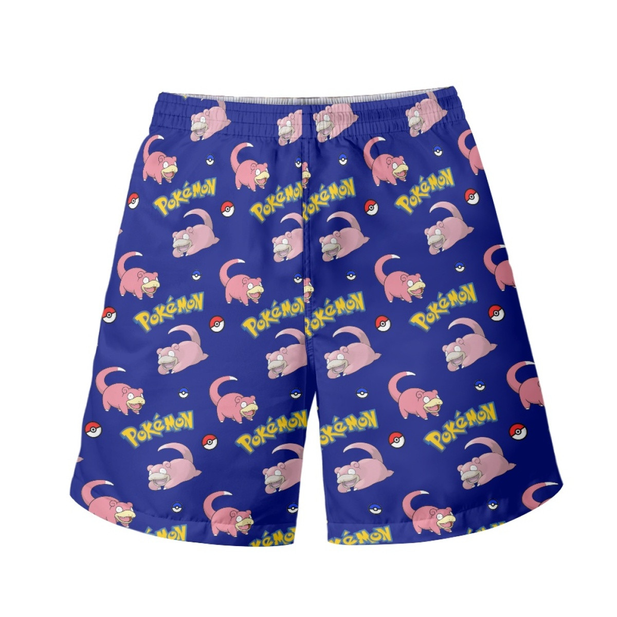 Pokemon Slowpoke Beach Shorts Swim Pants Swimming Trunks - Slowpoke Character Series Art