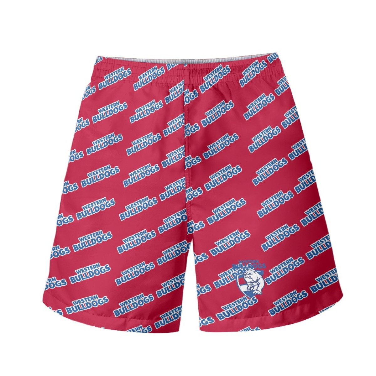 Western Bulldogs Football Club Beach Shorts Swim Pants Swimming Trunks - Bulldogs Football Club Medley Monogram Wordmark