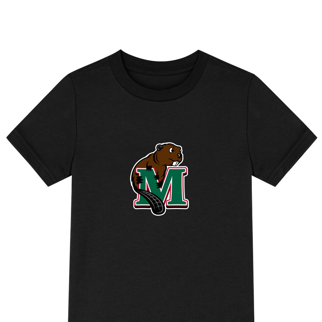 Beavers Minot State University Tee Shirt T-Shirt Short Sleeve - Beavers Minot State University College Football Team Single Logo