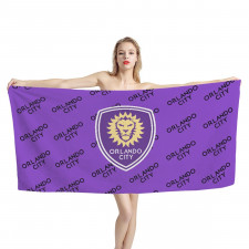 MLS Orlando City SC Bath Beach Towel - Orlando City Soccer Club Medley Monogram Wordmark