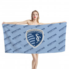 MLS Sporting Kansas City Bath Beach Towel - Sporting Kansas City Medley Monogram Wordmark