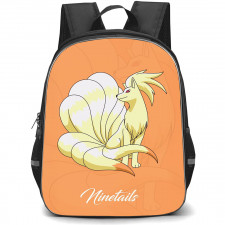 Pokemon Ninetales Backpack StudentPack - Ninetales Orange Background