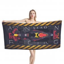 F1 Formula One Red Bull Bath Beach Towel - Red Bull Racing RB14 Poster