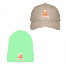 Five Guys Baseball Cap Beanie Hat - Five Guys Combo Sticker