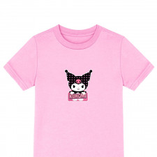Sanrio kuromi Tee Shirt T-Shirt Short Sleeve - kuromi Holding Logo Sticker