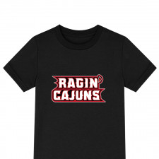 Louisiana Ragin' Cajuns Tee Shirt T-Shirt Short Sleeve - Louisiana Ragin' Cajuns College Football Team Single Logo