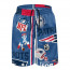 NFL New England Patriots Beach Shorts Swim Pants Swimming Trunks - New England Patriots Mania Collage Logo