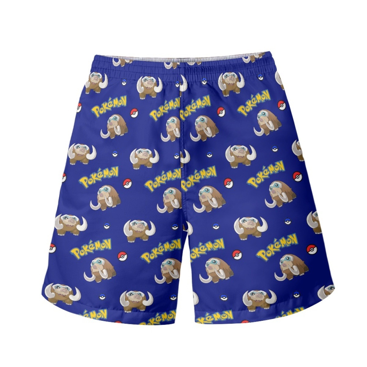 Pokemon Mamoswine Beach Shorts Swim Pants Swimming Trunks - Mamoswine Character Series Art