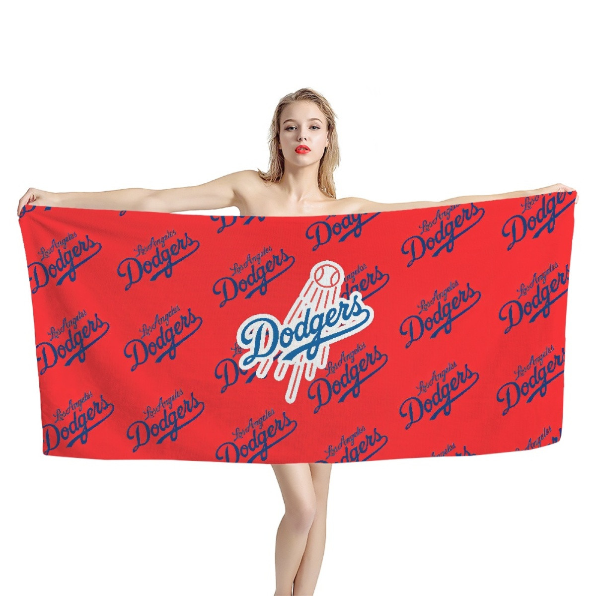MLB Los Angeles Dodgers Bath Beach Towel - Los Angeles Dodgers Medley Monogram Wordmark