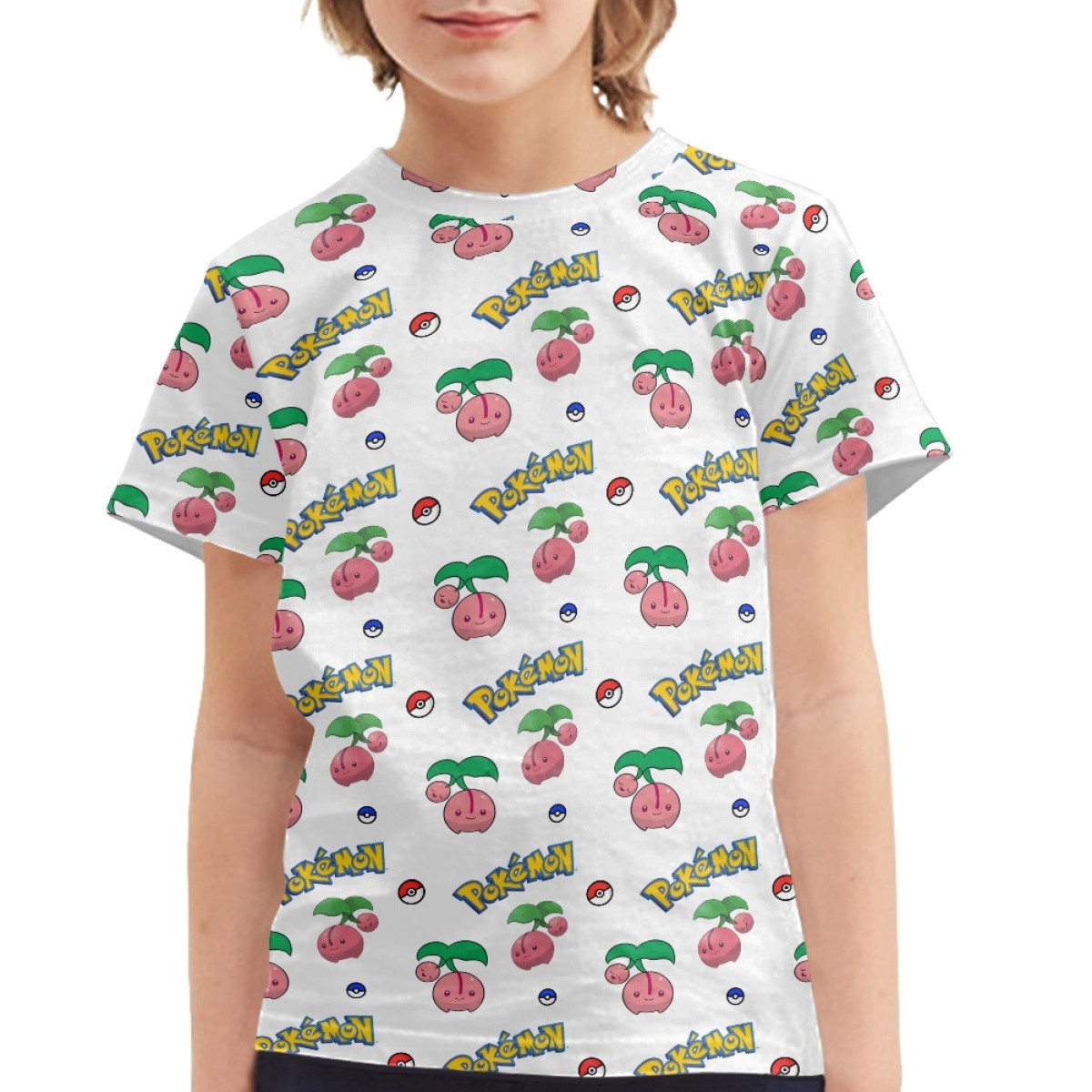 Pokemon Cherubi Tee Shirt T-Shirt Short Sleeve - Cherubi Character Series Art