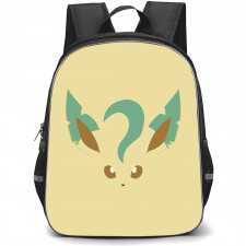 Pokemon Leafeon Backpack StudentPack - Leafeon Minimalist Art On Yellow Background