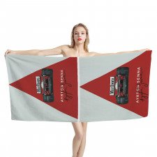 F1 Formula One Ayrton Senna Bath Beach Towel - Ayrton Senna McLaren On Marlboro Design Art