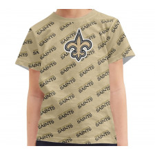 NFL New Orleans Saints Tee T-Shirt - New Orleans Saints Medley Monogram Wordmark