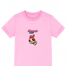 Powerpuff Girls Blossom Tee Shirt T-Shirt Short Sleeve - Blossom Flying Character Art