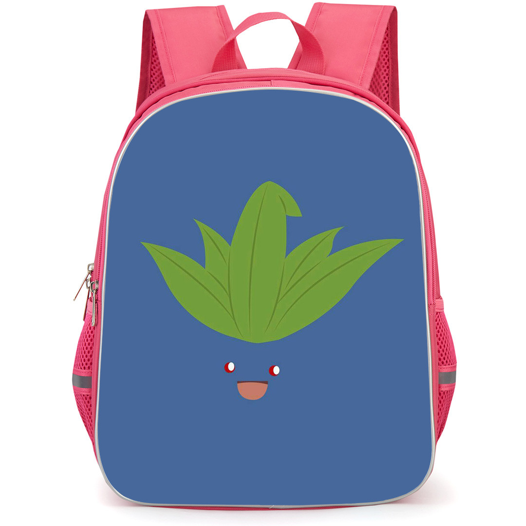 Pokemon Oddish Backpack StudentPack - Oddish Minimaslit Art On Blue Background