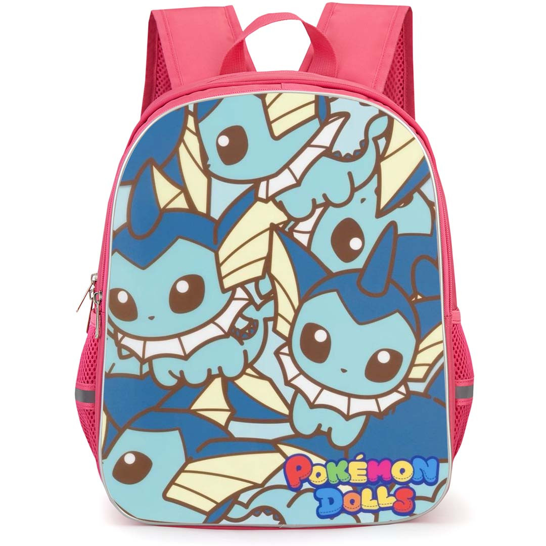 Pokemon Vaporeon Backpack StudentPack - Vaporeon Chibi Pattern Art