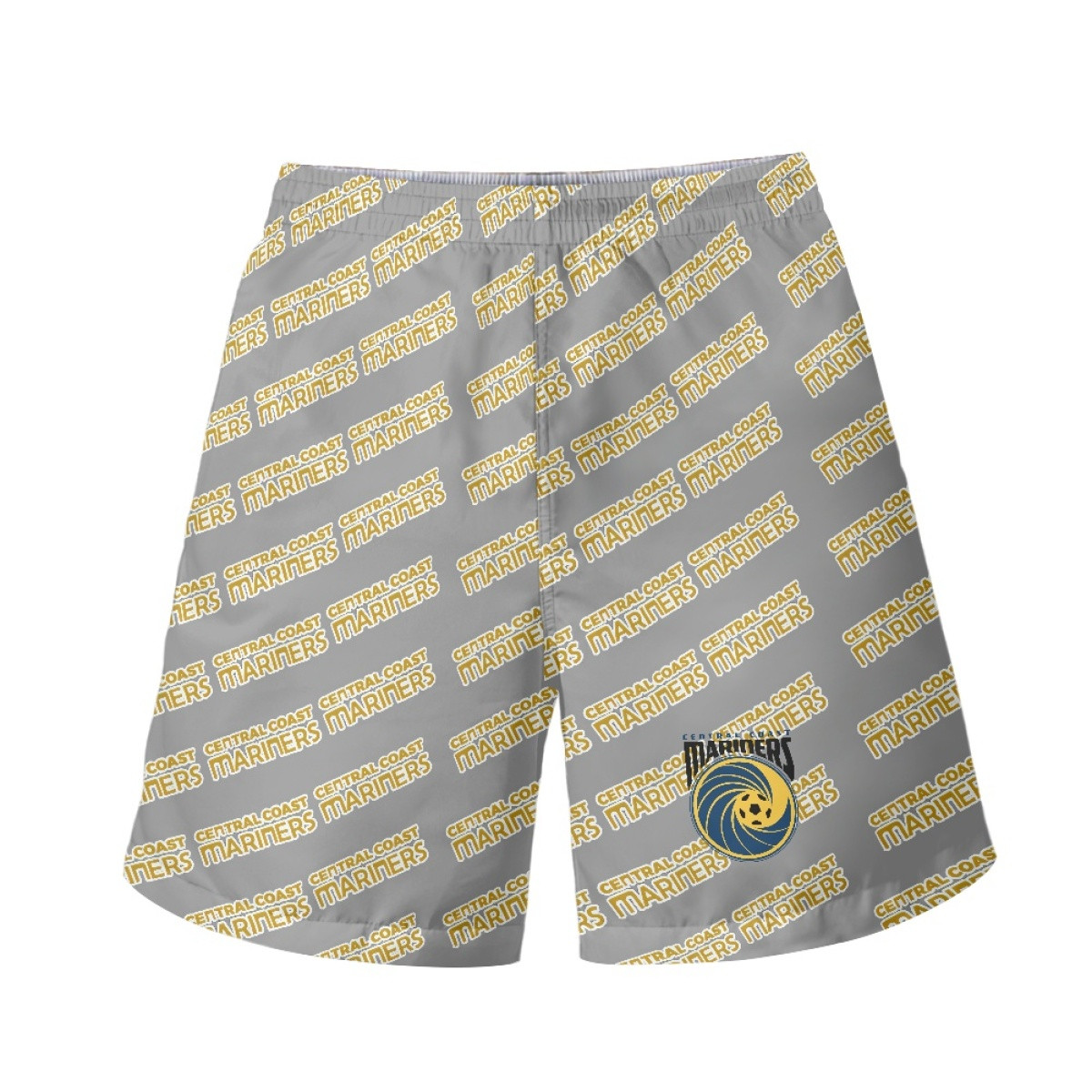 Central Coast Mariners FC Beach Shorts Swim Pants Swimming Trunks - Central Coast Mariners Football Club Medley Monogram Wordmark