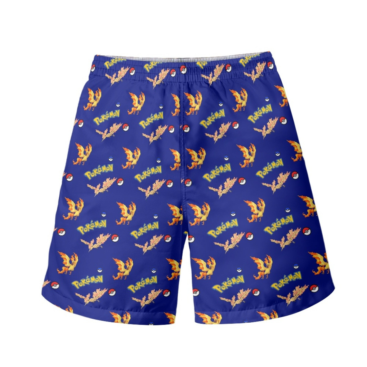 Pokemon Moltres Beach Shorts Swim Pants Swimming Trunks - Moltres Character Series Art