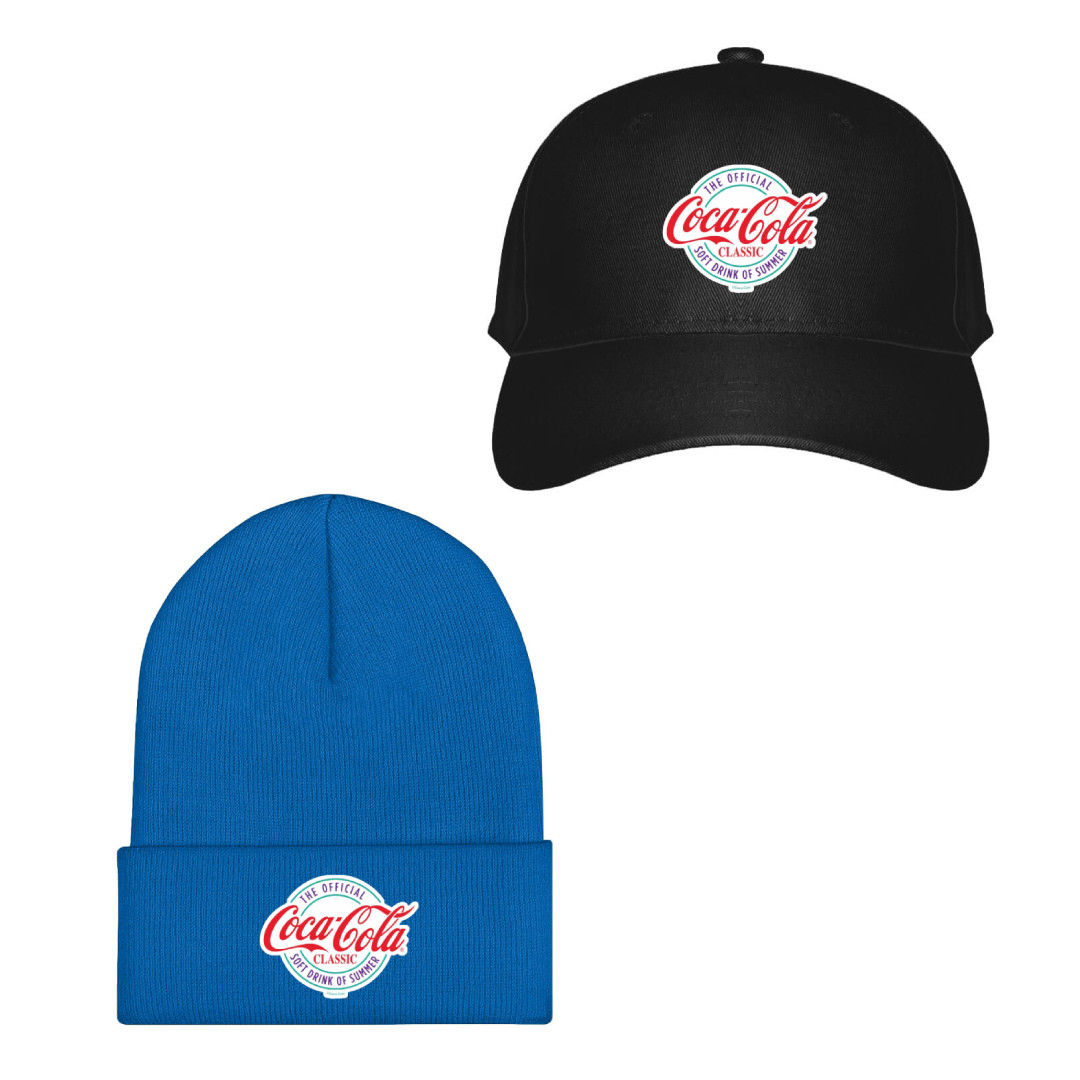 Coca-Cola Baseball Cap Beanie Hat - Coca-Cola Classic Soft Drinks Of Summer Sticker