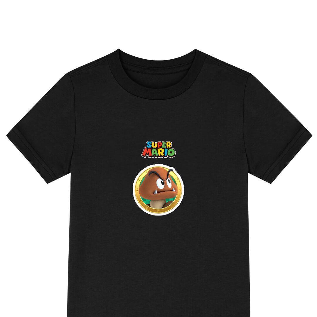 Super Mario Goomba Tee Shirt T-Shirt Short Sleeve - Goomba Sticker Art