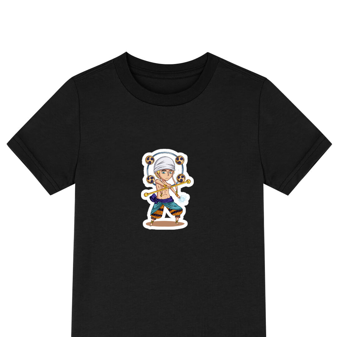 One Piece God Enel Tee Shirt T-Shirt Short Sleeve - Enel God Standing Chibi Art