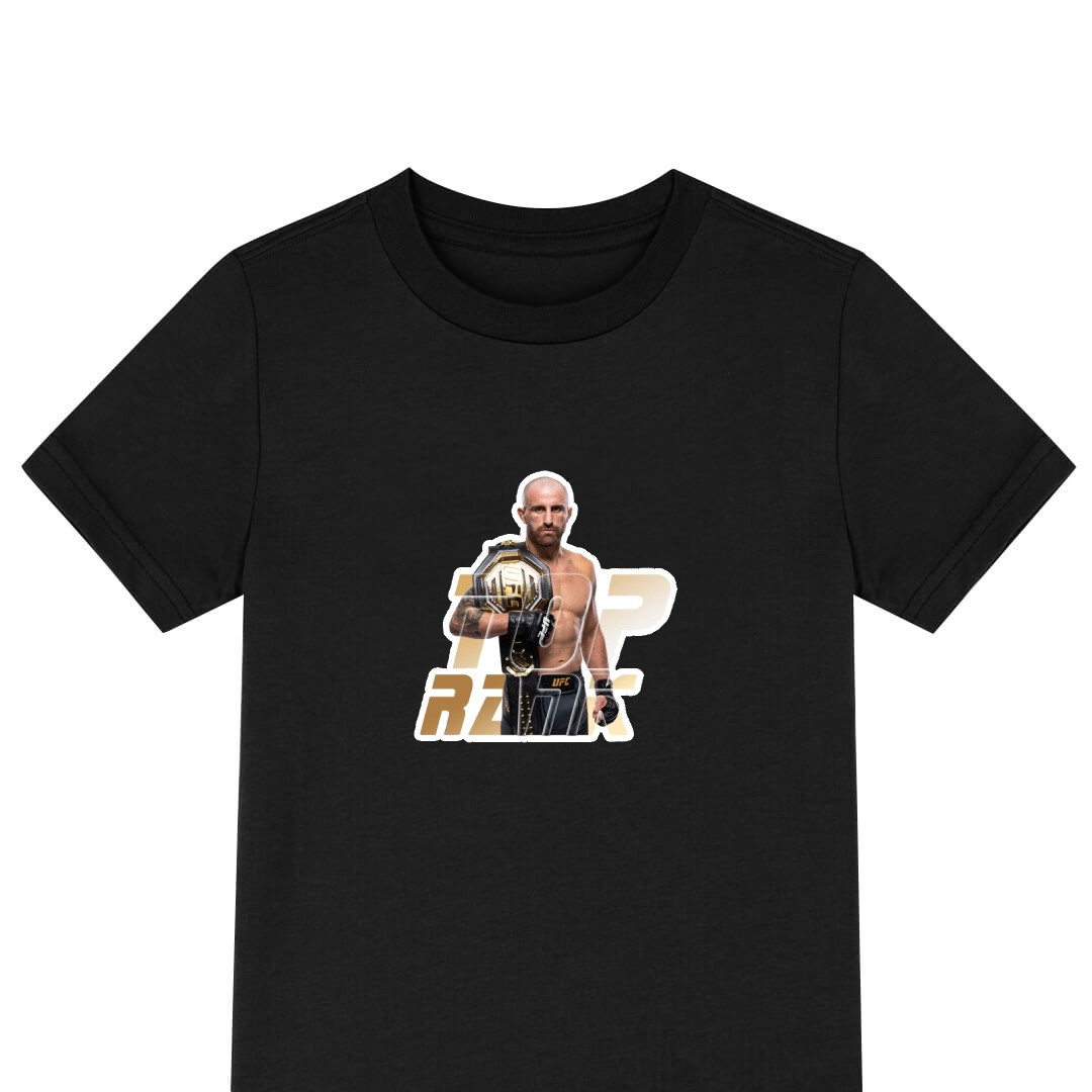 UFC Alexander Volkanovski Tee Shirt T-Shirt Short Sleeve - Alexander Volkanovski With Title Belt