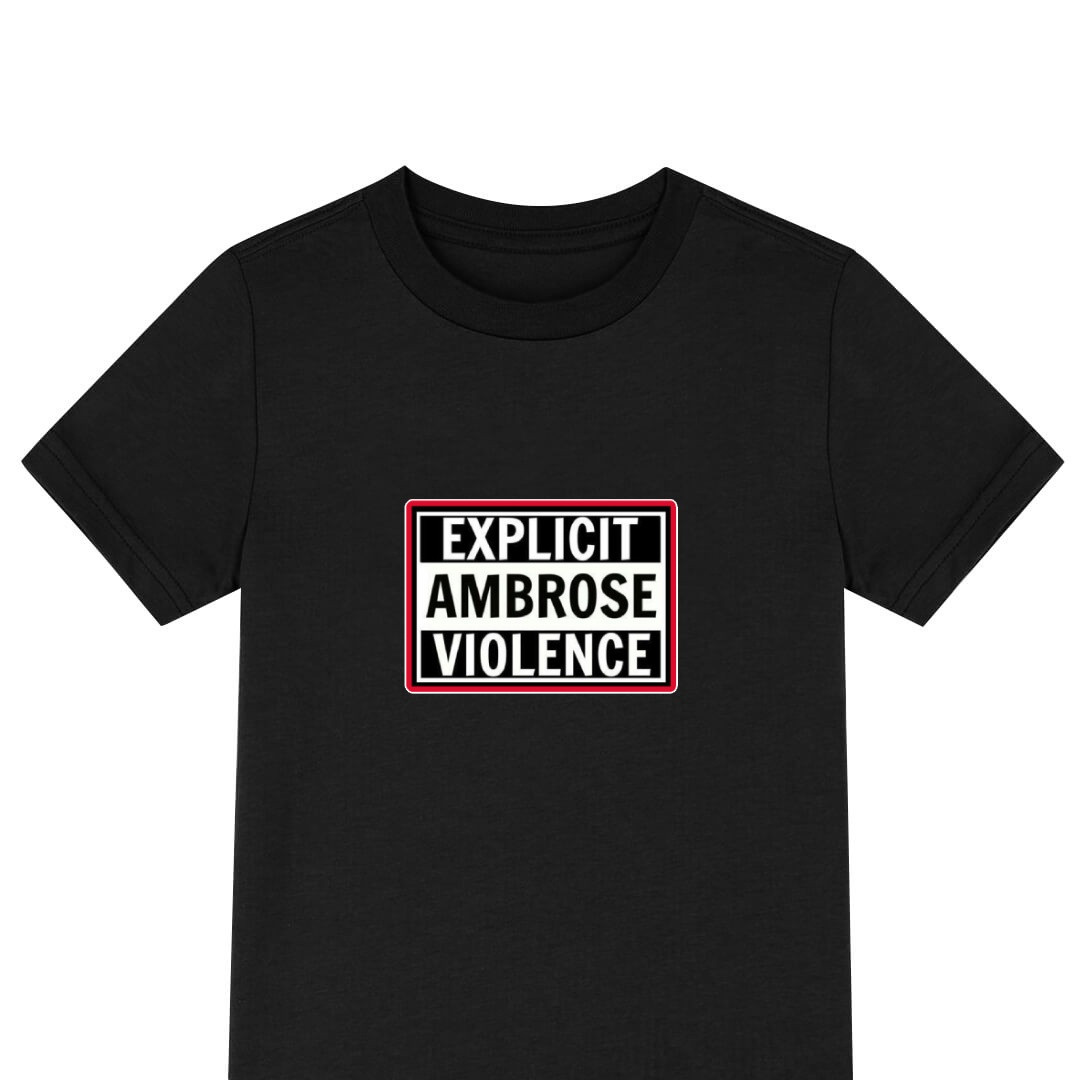 WWE Dean Ambrose Tee Shirt T-Shirt Short Sleeve - Dean Ambrose Explicit Ambrose Violence Text